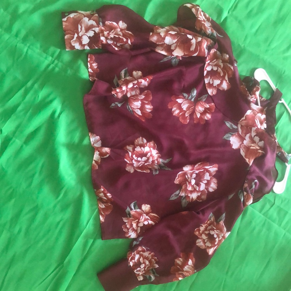 Peak a boo shoulder blouse